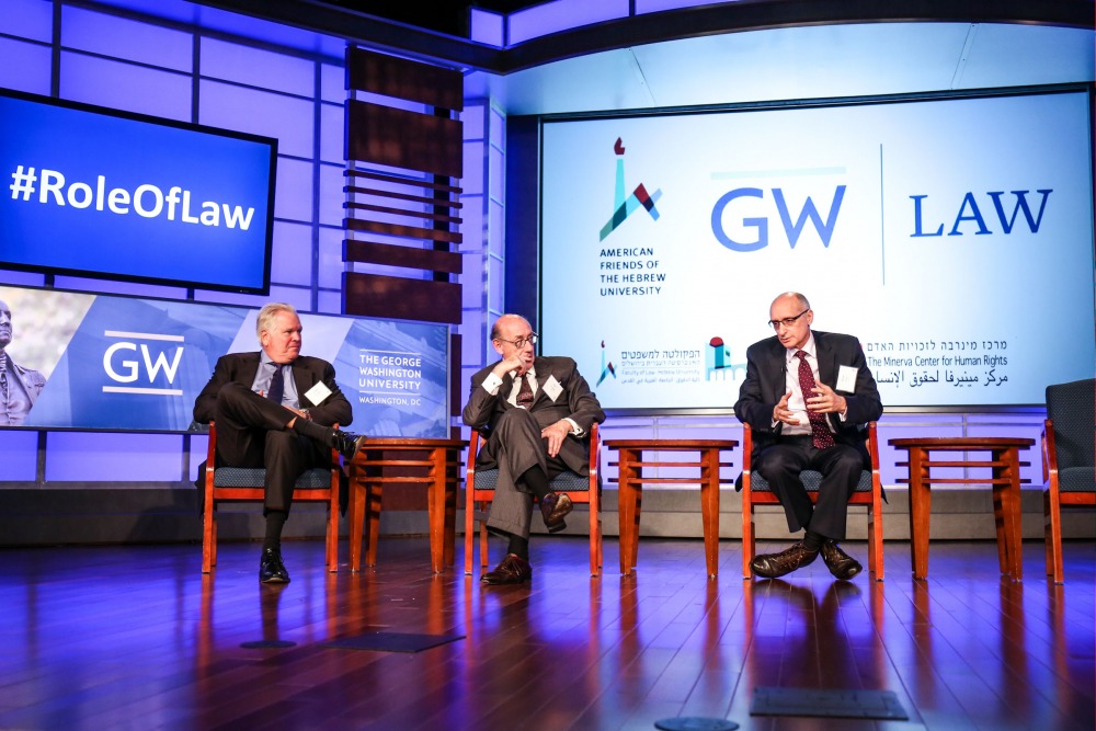 Speakers at a conference held in co. with The George Washington University on the role of law in the fight against terrorism - September 2016