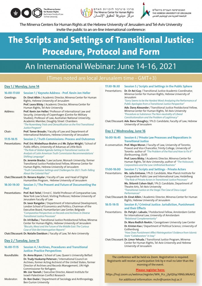 The Scripts and Settings of Transitional Justice: Procedure, Protocol and Form-poster